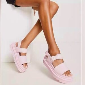 Dr. Martens Brief On Voss Mono Hydro Pink Open Toe Sandal NEW